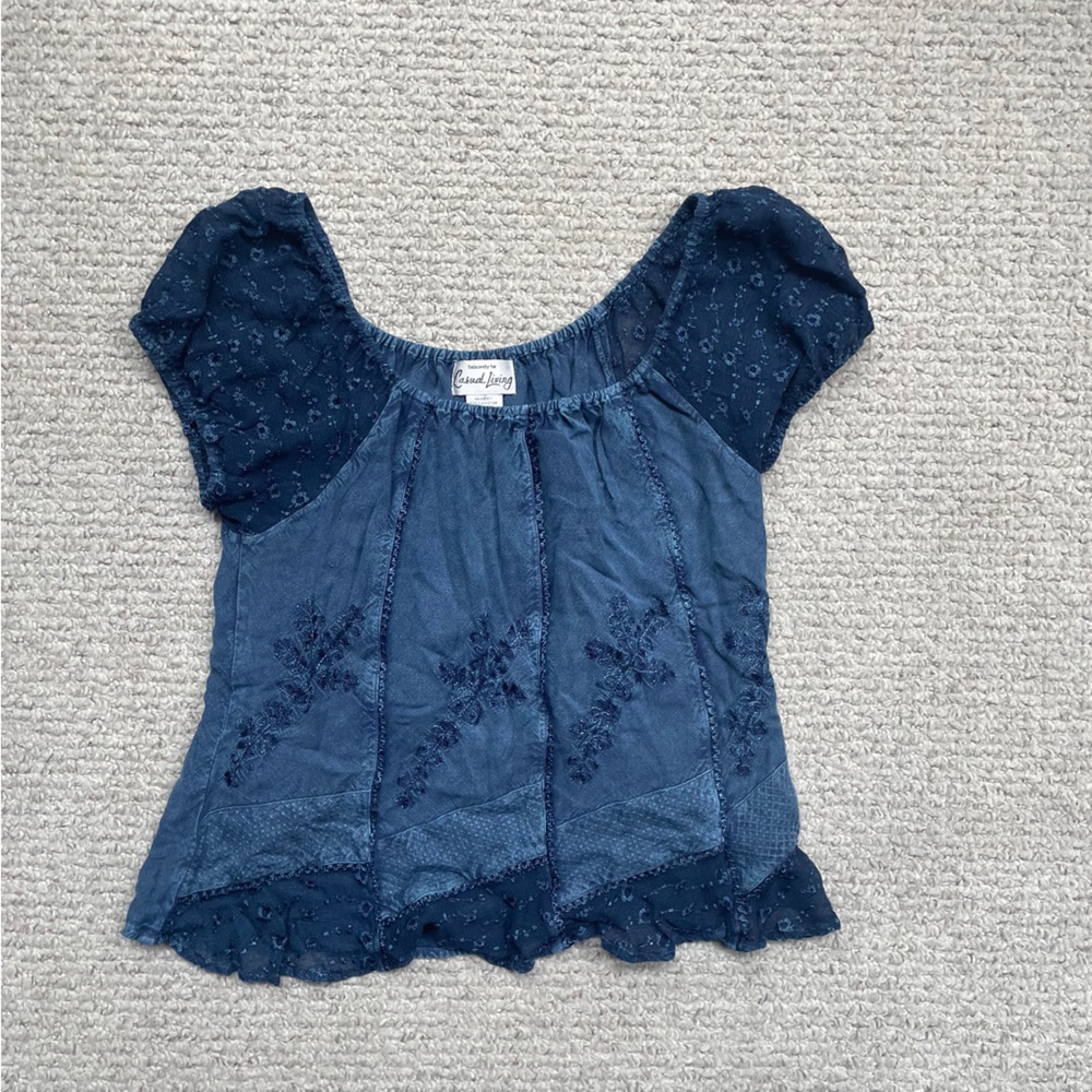 Casual Living Women's Blue Blouse | Size M | Never Worn
